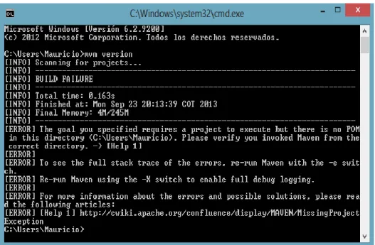 Figura   II.9 Comando cmd  2.9.  Creación de la Estructura de una Aplicación Web