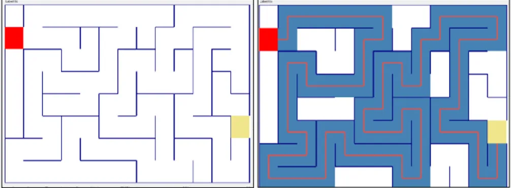 Ilustración III 12: Laberinto y camino encontrado Exp 3. 