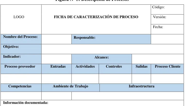 Figura N° 3: Descripción de Procesos 