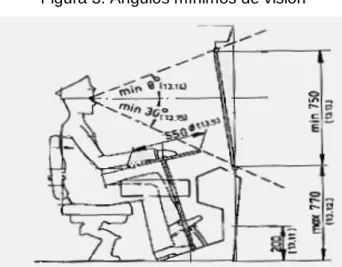 Figura 3. Ángulos mínimos de visión 