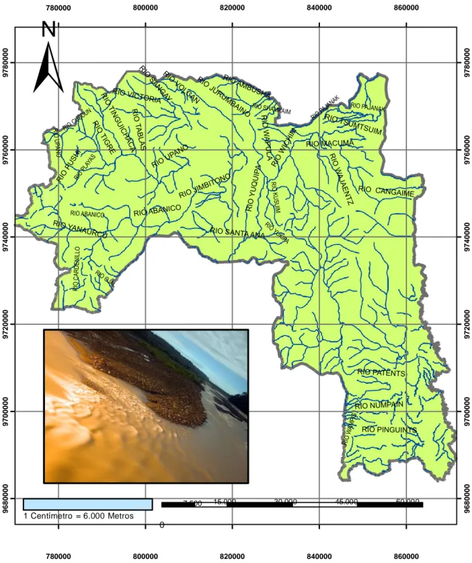 Gráfico No. 9. Mapa del sistema hídrico del cantón Morona 