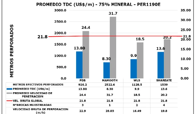 Tabla 5.33. TDC 75% mineral 