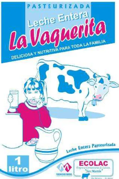 Gráfico 2.  Diseño de la funda de leche Pasteurizada “ECOLAC” 