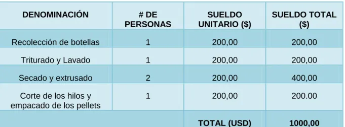 TABLA 3.4.2.3-1  COSTO DE LOS INSUMOS  