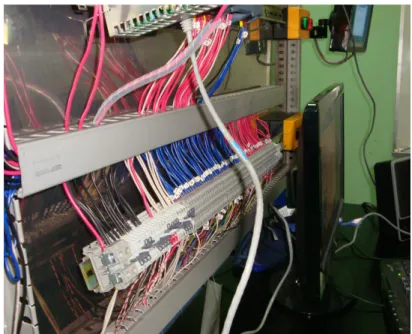 Fig. VI. 30 Cableado del PLC a las borneras 