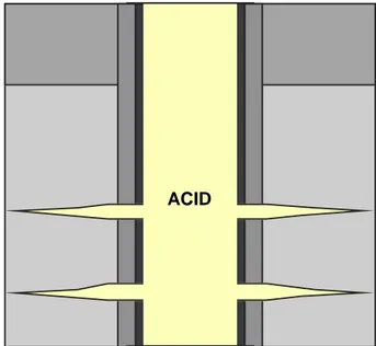 Figura 7. Inyección de ácido por la fractura hacia el interior de la formación 