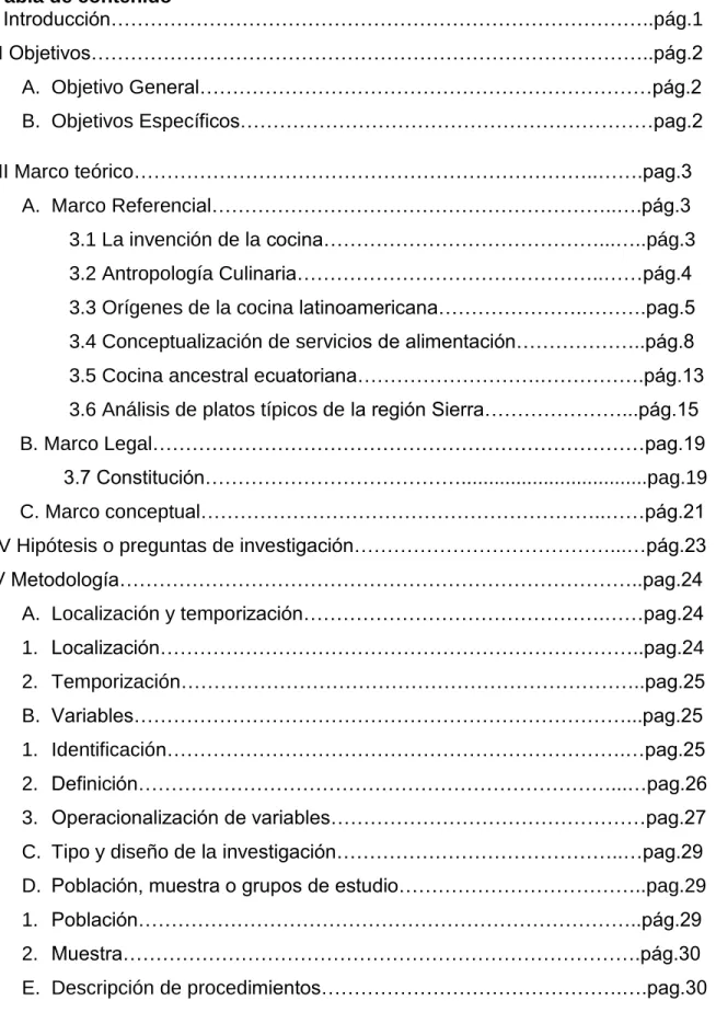 Tabla de contenido 