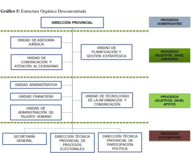 Gráfico 5: Estructura Orgánica Desconcentrada  