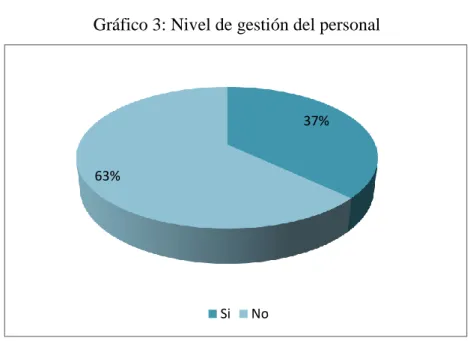 Gráfico 3: Nivel de gestión del personal 