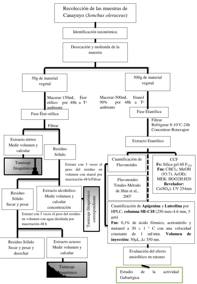 Figura 1-2. Metodología experimental para la investigación del proyecto de titulación