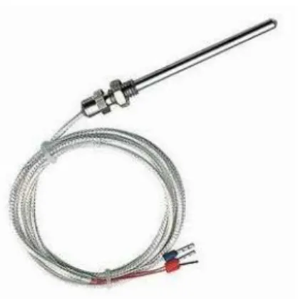 Figura II.2 Sensor de temperatura PT100  2.5.1.1. Ventajas del PT100 