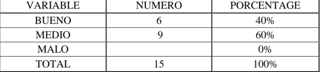 Tabla 10 : Ambiente Laboral 