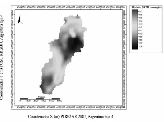 Figura 3. Modelo SRTM corregido. 