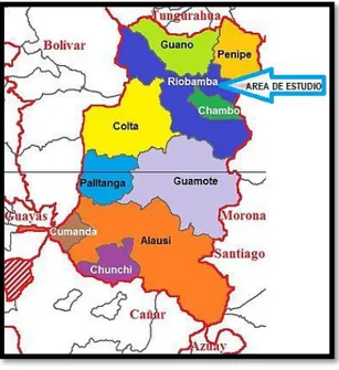 Figura N° 1: Ubicación de la provincia de Chimborazo 