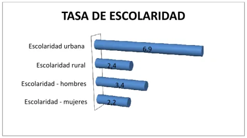 Gráfico 7  – Tasa de Escolaridad 
