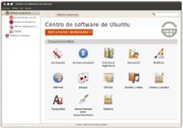 Figura III.9 Centro de software de Ubuntu