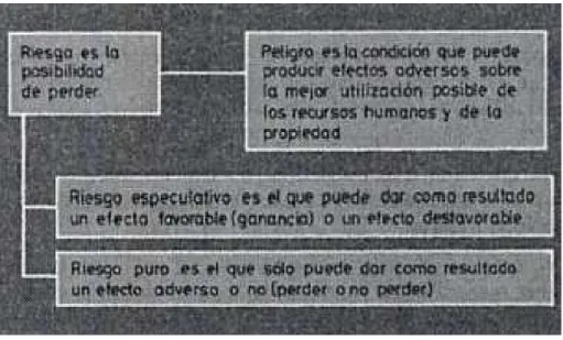 Figura 2.5  Relación entre riesgo y peligro. 