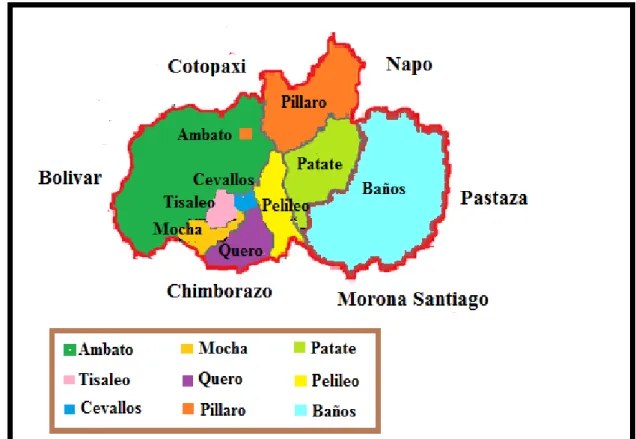 Gráfico N 3. Mapa de ubicación del Cantón Tisaleo. 