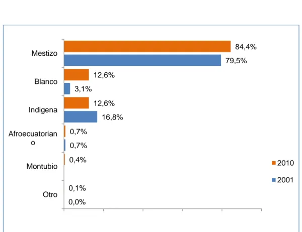 Gráfico Nº 2. Etnicidad de la  de Población cantón Pelileo 