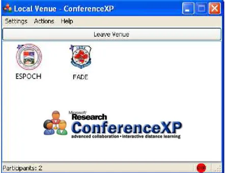 Figura 4. Ventana principal de Conference XP 