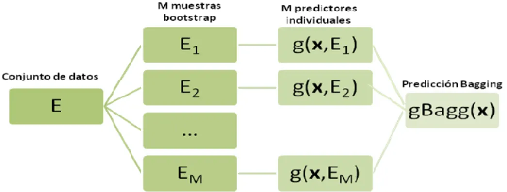 Figura 1: Esquema del algoritmo de clasificación Bagging 