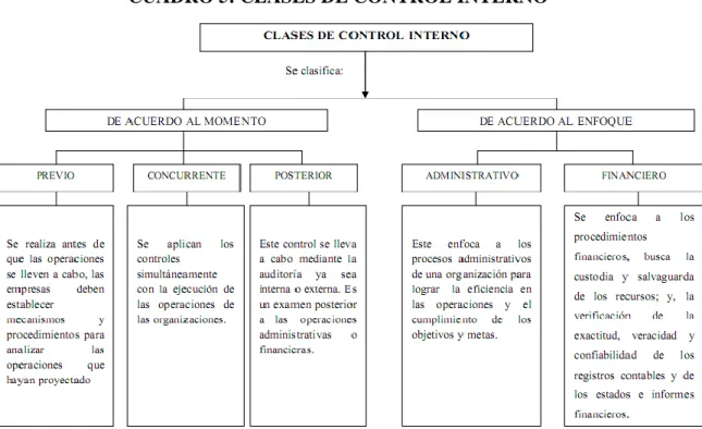 CUADRO 5: CLASES DE CONTROL INTERNO 
