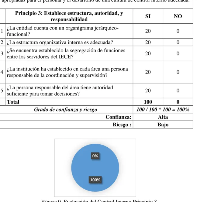 Figura 9. Evaluación del Control Interno Principio 3 
