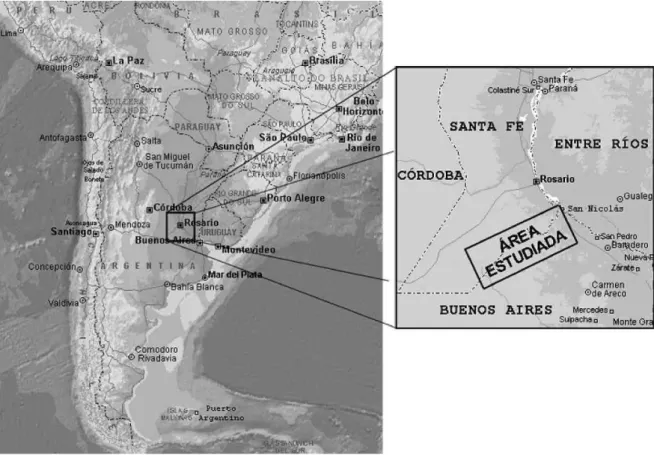 Figura 1. Localización del área  estudiada. 