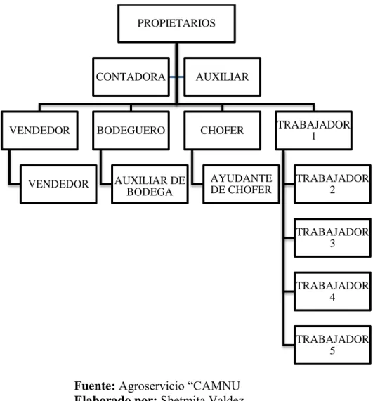 Gráfico N° 1: Organigrama estructural de la empresa agroservicio “CAMNU”