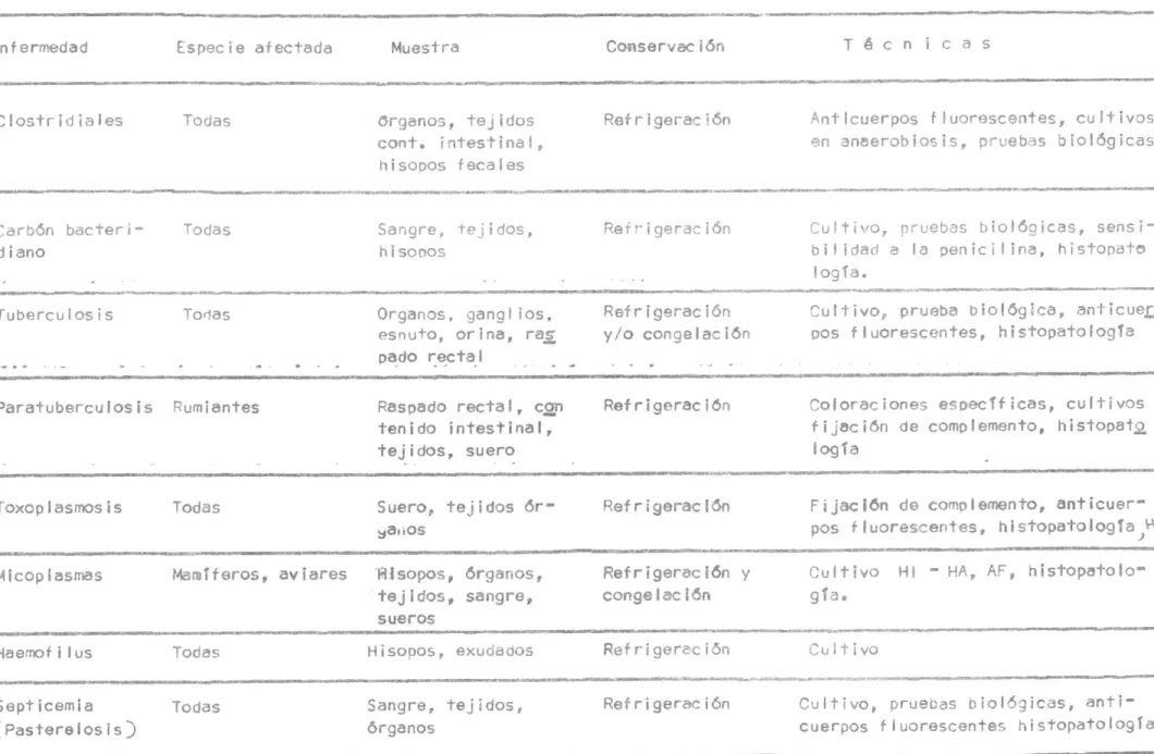 Tabla 2 Enfermedades Bacteriales jcontinuaci6n)