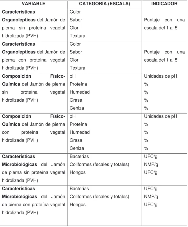 Cuadro 6. OPERACIONALIZACIÓN DE LAS VARIABLES 