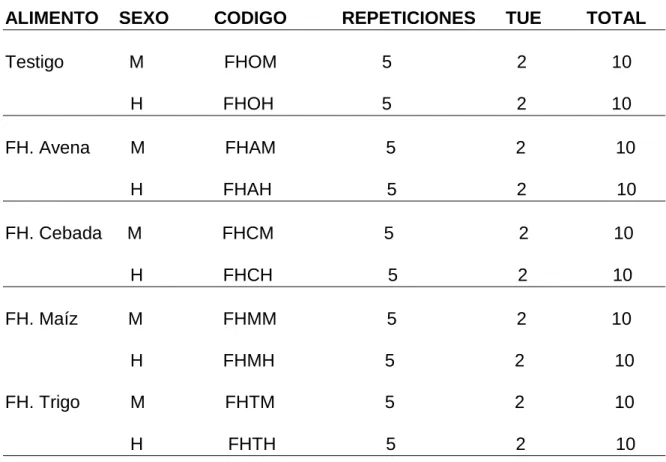 Cuadro  7.  ESQUEMA  DEL  EXPERIMENTO  PARA    LA  ETAPA  DE  CRECIMIENTO Y   ENGORDE 