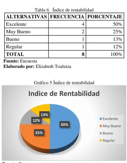 Gráfico 5 Índice de rentabilidad 