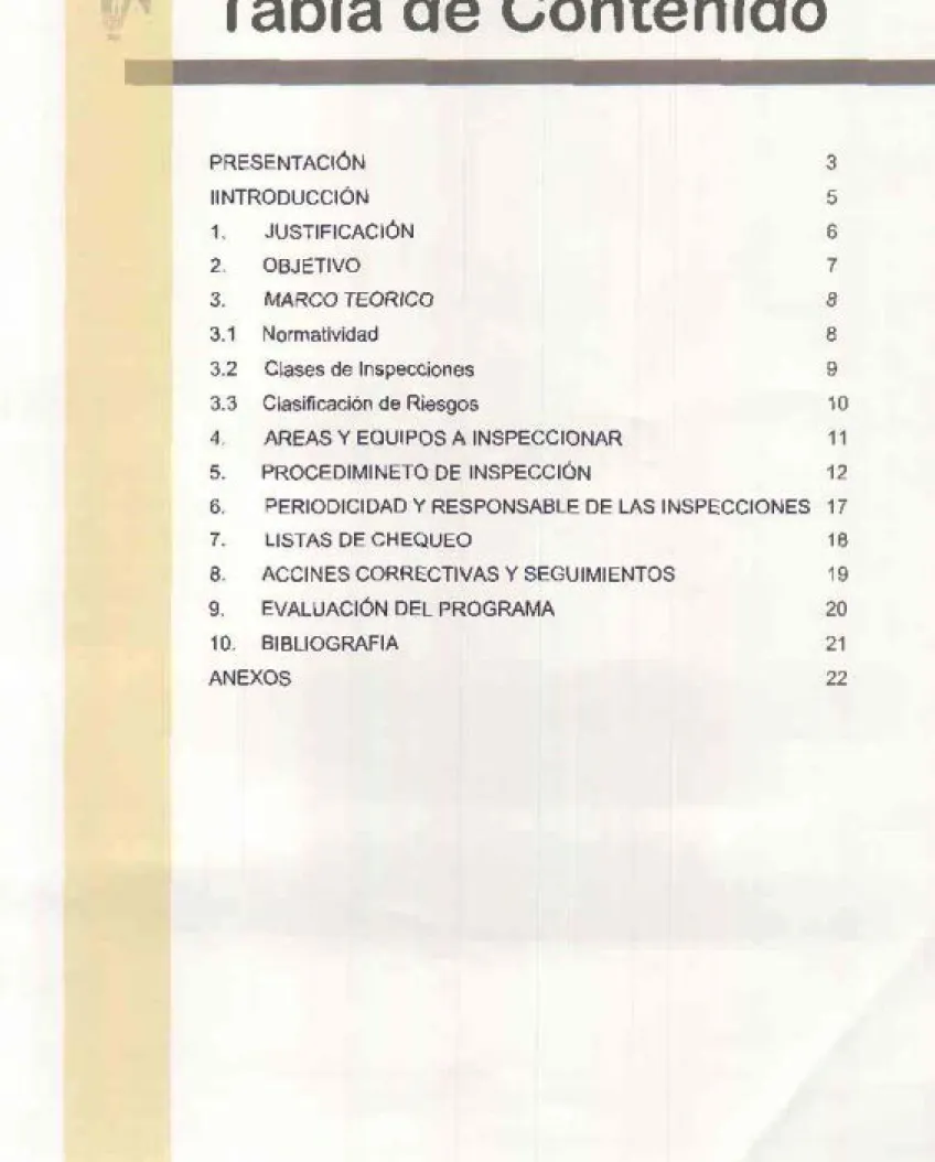 Tabla de Contenido  PRESENTACIÓN  3  !INTRODUCCIÓN  5  1.  JUSTIFICACIÓN  6  2.  OBJETIVO  7  3