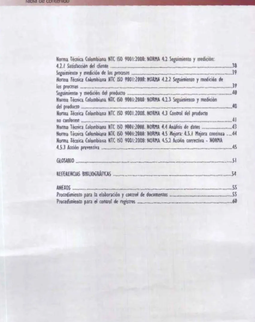 Tabla de  contenido 