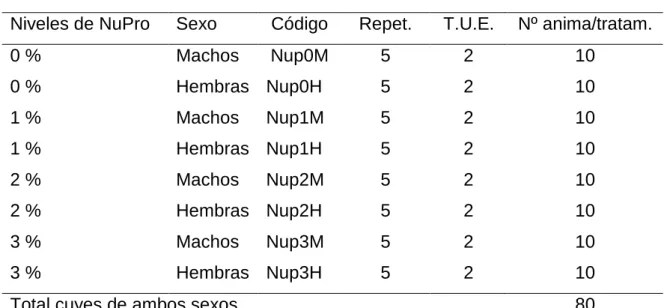 Cuadro 10.  ESQUEMA  DEL  EXPERIMENTO  PARA  LA  ETAPA  DE   GESTACIÓN-LACTANCIA. 