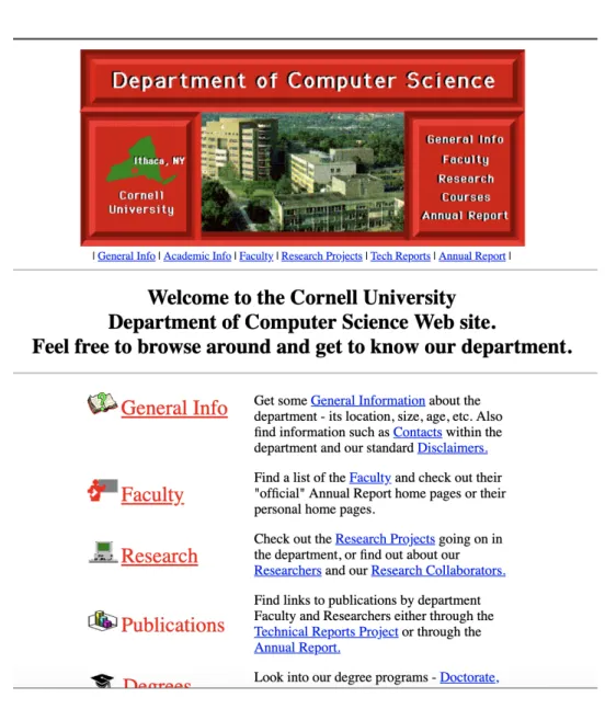 Figure 1.2: Cornell web page according to the WebKB dataset.