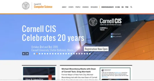 Figure 1.3: Current Cornell web page.