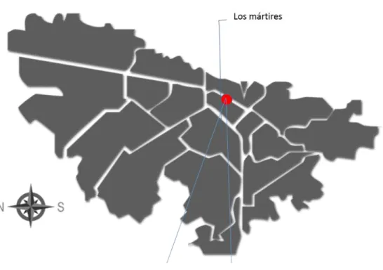 Figura 2 localización  (cetro de ciudad  – ( Bogotá)  Fuente: portal de mapas Bogotá, 2016