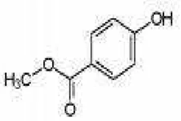FIGURA Nº 12. FORMULA ESTRUCTURAL METIL PARABENO 