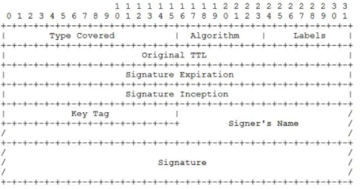 Figura 3.2: Formato RDATA para RRSIG [3]