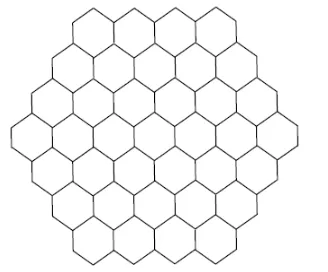 Figure 2:  A honeycomb network of dimension four  