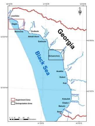 Figure 1. Black sea coast line in Georgia. 