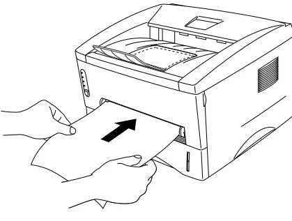 Figure 1-11Pull up the support flap to prevent paper from sliding off the top output tray.