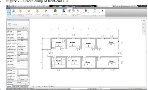 Figure 7 – Screen dump of front-end GUI 