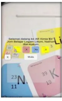 Fig. 2  The first screen for the AR Kimia Kit 