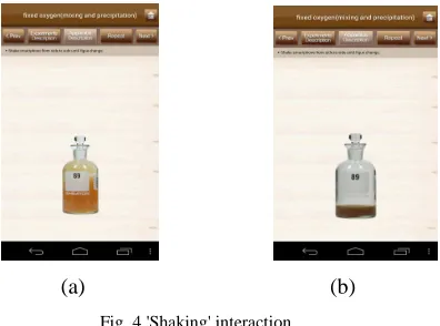 Fig. 4 'Shaking' interaction 