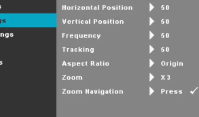 graphic card. If you experience an unstable or flickering image, use  the Tracking to correct it