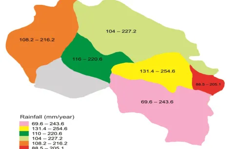 Figure 2: Comparison between interpolated and observed rainfall values 