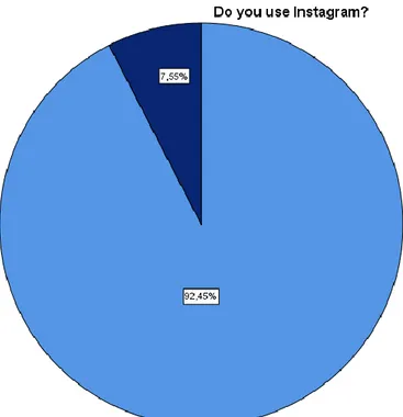 Figure 3. The use of Instagram 